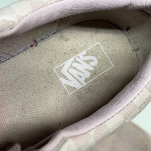 Vans Sneakers Juniors 7 Pink Checkerboard Canvas Suede Lace Up Low Top Casual - Picture 10 of 11